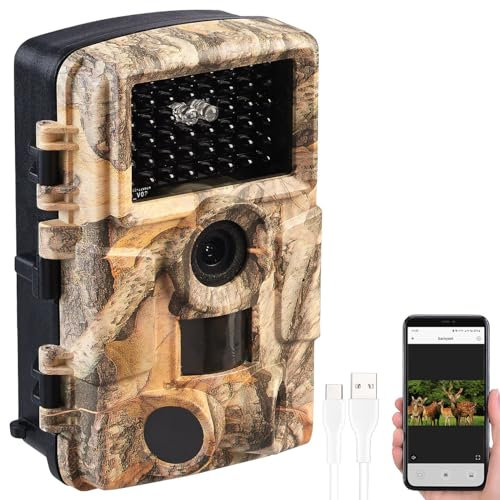 VisorTech Wildtierkamera: WLAN-Full-HD-Wildkamera mit 120°-PIR, Nachtsicht, 6 Mon. Stand-by, App (Wildtierkamera Nachtsicht, Nachtkamera Tiere, Übertragung Handy)