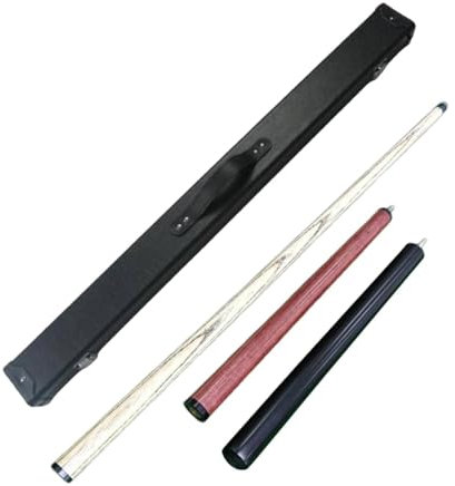 rockible Billard-Pool-Queue, Snooker-Queue mit Aufbewahrungskoffer, Billard-Stick für im Poolsport, Schwarz