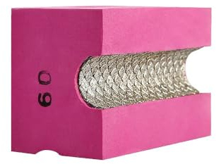 MiJunHD Concave Electroplated Diamond Sanding Block, 60 Grit Curved Polishing Pad for Grinding Trimming Granite Marble Glass Stone Tile Wood (1 Piece)