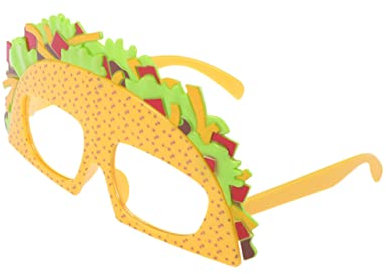 COLLBATH Taco Partybrille Aus Kunststoff Bunte Sandwich Fotorequisite Lustige Brille Für Kostüm Und Feierpartys