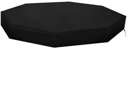 Outdoor-Sandkasten-Abdeckung, achteckig, 10D, robuste Sandkasten-Schutzhülle, wasserdicht, staubdicht, für Garten, Camping (schwarz)