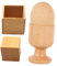 COMNESTBI 2ensembles Jeux De Coordination Œil-Main Bois De Jouets Montessori Œufs Et Coquetiers Bloc Bois Éveil Et Créativité