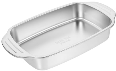 Cabilock Stainless Steel Roasting Pan Rectangular Fish Dish Tray for Oven and Induction Cookers Commercial Grade Large Shallow Design Catering Bakeware