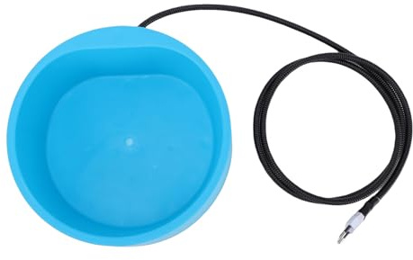 Tissting Bebedero Calentador para Perros y Gatos con Temperatura Constante 30℃, Plato de Agua Calentado para Mascotas Función de Calefacción Base Antideslizante Cable Acero Inoxida