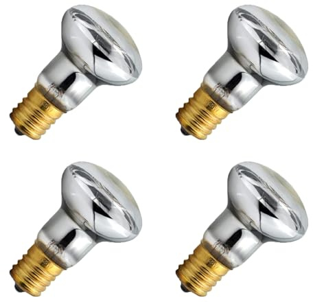 Biokany 4 Pack Lava Lamp Bulb 120V R39 E17 30W Reflector Type Bulb,Glitter Lamps Bedroom and Office Replacement Bulbs for Lava Lamps