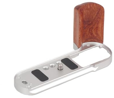 SZZCNOX XT50 - Impugnatura in legno retrò per Fujifilm, piastra di base vintage a forma di L, telaio in metallo a sgancio rapido, piastra a L, per accessori per fotocamera FujiFilm XT50 (nero)