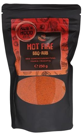 RUB’N HOOD - BBQ Gewürz – 250g Gewürze - Würzmischung - Grillgewürz für Fleisch, Fisch, Saucen - feurig-fruchtige Würze