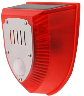 Alarma con sensor de movimiento, dispositivo de luz estroboscópica de conducción de animales, luz solar, alerta de seguridad resistente a la intemperie, ideal para patio, jardín, almacén, entrada