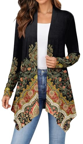 Zeagoo Womens Cardigan Long Sleeve Lightweight Cardigan Draped Open Front Loose Casual 2026 Fashion Clothing