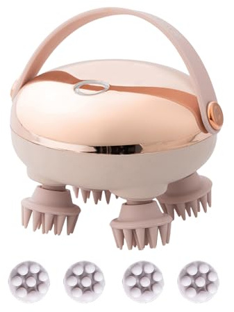 Masajeador Eléctrico para Cabeza y Cuero Cabelludo - Peine Rascador Impermeable con 3 Velocidades,Masajeador Rascador para la Cabeza - Para Hombres y Mujeres, Relajación, Cuidado Diario, Ducha, Spa, H