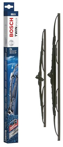 Bosch Scheibenwischer Twin Spoiler 531S, Länge: 530mm/450mm – Set für Frontscheibe