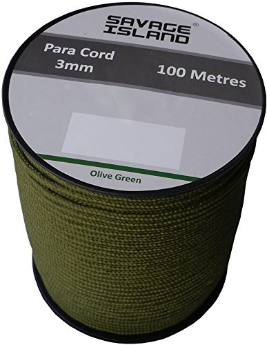 Savage Island 100 m spole paracord 3 mm för camping utomhus hantverk trädgårdsmästare Survival Arrmy hemmafixer Bivak hängmatta tält mörtlina alllina för alla ändamål