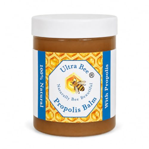 100% Natural Propolis Balm Ointment (+20% Propolis) 100ml, soothes and Repairs Dry Cracked Lips, Body, feet, Hands