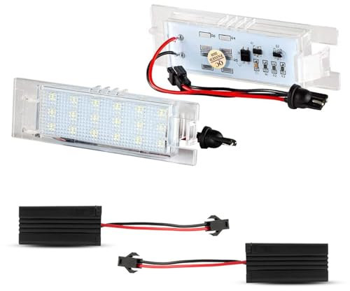 OZ-LAMPE Number Plate Lights, LED License Plate Lamps Assembly 3528 SMD Cool White Lamps Bulb for Vauxhall Zafira B Vectra C Corsa C Corsa D Insigina Astra J Astra H Adam Cascada Meriva A/B