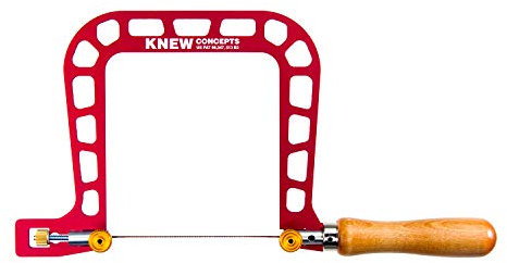 Scie à chantourner avec tension de lame (125 mm, arceau rouge (sans position de la lame)