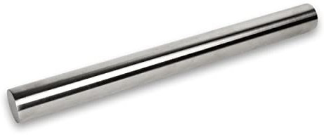 INOXLM Mattarello in acciaio inox per pasta di zucchero impasti cucina pane pizza dolci torte (Senza Custodia)