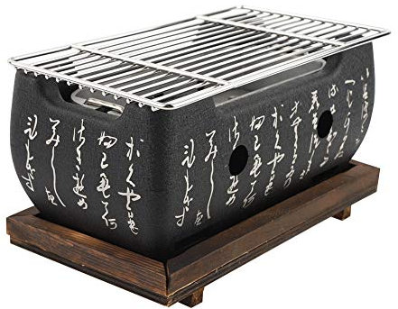 Cryfokt Parrilla De Barbacoa De Estilo JaponéS, Parrilla De Barbacoa Japonesa De Barbacoa PortáTil, Horno Rectangular De La Estufa De CarbóN Yakitori para Acampar