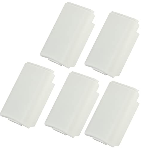 Batterihölje för 360 Batteriskalfodral för Abs 5 St Universellt Ersättningsbatterifodralfodral för 360-kontroller (svart) (Vit)