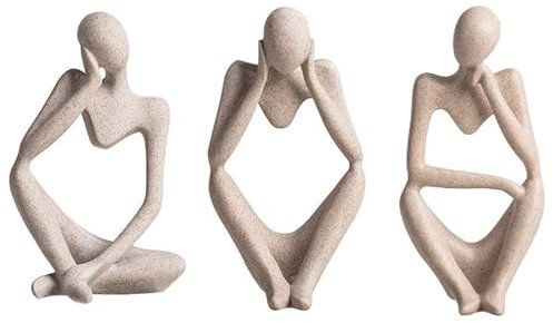 PIGPIGFLY Sculptures,Decorative Figures,Abstract Figure Statue,Decoration Living Room,Abstract Sculpture,Home Store Decoration,Modern Living Room Ornaments（Sandstone）