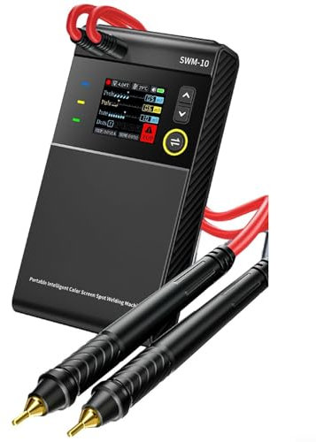 YUANGANG SWM-10 Portable Mini Spotwelding Machine Lithiumbattery Battery Spot Welder Intelligent Color Screen 4 Combination Gear Adjustment Double Pulse Welding for Welding Various Batteries