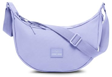Johnny Urban Crossbody Bag Damen & Herren Lila - Ally Medium - Moon Bag Design - Umhängetasche im Halbmond Stil - Halbrunde Tasche mit verstellbarem Gurt - Wasserabweisend