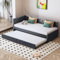 BLSYHDH Tagesbett Ausziehbar Schlafsofa 90 x 200, Schlafsofa,Schlafcouch,Ausziehbett mit Lattenrost,Schlafcouch ausziehbar,Ausziehbett für Erwachsene,Polsterbett Multifunktionsbett