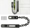 Wjelet Door Chains for Front Door, Stainless Steel Anti-Theft Security Latch Chain Lock, Door Chains for Front Door for Hotel, Home, Apartment, Bedroom with 4 Screws (Black)