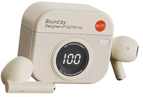 Générique Wireless Earbuds, Wireless Earphone, Touch Control, Noise Cancelling, Long Battery Life, Charging Case Included, 3.74x1.46x4.96 inches, for Phones, Game, Travel, Adults, Men, Women