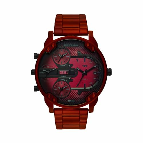 DIESEL Herren Analog Quarz Uhr mit Edelstahl Armband DZ7491