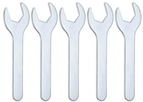 sourcing map 5pcs Super Thin Open End Wrench 23mm Metric 126mm Long 2.8mm Thickness Lightweight U-Shaped Spanner Single End Wrenches for Automotive Repair Furniture Assembly