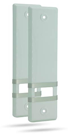 markiso® Rollladengurt Abdeckung [2 Stück] – Lochabstand 135 mm | Gurtwickler Abdeckung aus Alulminium | Einfache Montage ohne Gurtausbau | Gurtwicklerblende für Maxigurte| Farbe Weiß