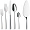 WMF Boston Besteckset, 60-teilig, für 12 Personen, Monobloc-Messer, Cromargan Edelstahl poliert, spülmaschinengeeignet + Boston Kuchen-/ Tortenheber, Cromargan Edelstahl poliert, spülmaschinengeeignet