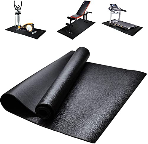 Fitness Attrezzatura ed Esercizio Tappetino Antiscivolo Antiurto Protezione del Pavimento Tappetino per Tapis roulant, Ciclette, Rowers, Cross Trainers e altre attrezzature da palestra, 180 cm x 80 cm