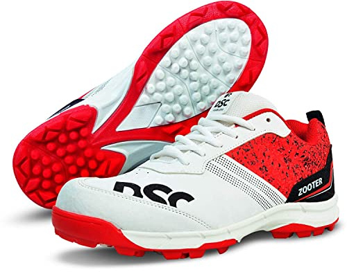 DSC Zooter Cricket Shoes White/Red (UK 7)