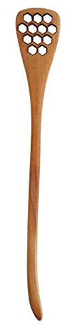 Cuchara de miel de madera con forma de panal de abeja y palos de miel, mango largo de miel, cucharón agitadora de café cuchara de madera