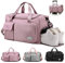 Sporttasche für Damen und Herren, Sporttasche mit Schuhfach, wasserdichte Reisetasche mit separater Tasche für trockene Nässe, Übernachtungsgepäcktasche für Wochenender, Sport, Fitnessstudio, Reisen