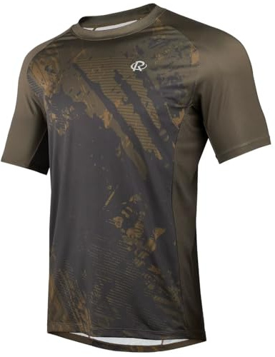 ROTTO Maglia MTB Uomo Maglia Ciclismo Mountain Bike con Manica Corta per MTB BMX Downhill umidità e Asciugatura Rapida
