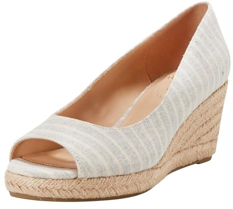 Bandolino Women's Nuri Wedge Wedge, Light Blue Stripe Multi 451, 7