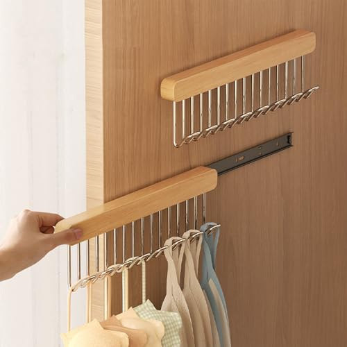 2 pack 12 inch valet rods for closets, extendable and pull-out wardrobe pole for belt hangers,tie hangers,bra organizer, extender hanging rod with metal hooks, closet valet rod slide out