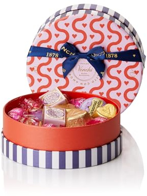 Venchi - Boîte à Chapeau de 16 Chocolats Assortis, 200 Gr, Sans Gluten, Sans Colorants ni Conservateurs, Idée Cadeau Fête des Mères