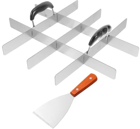 Ipetboom Juego 2 Espátulas Acero Inoxidable para Pasteles y Tiramisú Separador de Porciones 12 Divisiones Cortador Masa y Arroz Accesorio Repostería Profesional para Cocina