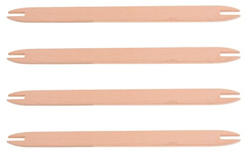 Zerodeko 4 Pièces Navette de Tissage en Bois Vintage pour Artisanat DIY, Bords Finement Polis et Portable, pour Amateurs de Crochet et Débutants