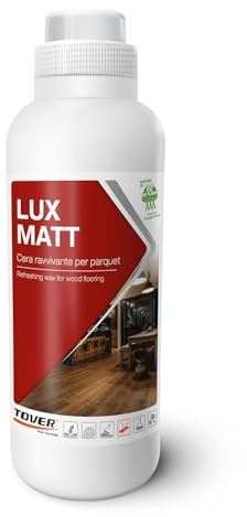 Tover, Lux Matt, Cera Ravvivante Per Parquet Con Finiture Opache, Esalta e Preserva Le Finiture, A Base di Cere di Origine Naturale, Formato da 1L