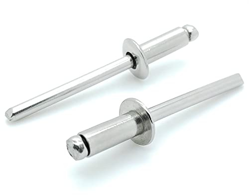 BCP Fasteners 100 Qty Aluminum Blind Rivets (#6-4) 3/16 Diameter x 1/4 Grip (BCP187)