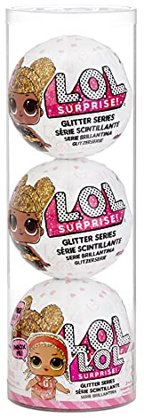 L.O.L. Surprise! Exclusive Glitzerpuppen 3er-Pack Sortiment Stil 1 - Mit 20+ Überraschungen inklusive Mode, Accessoires & mehr - Serie 1 Neuauflage - Sammelpuppen für Mädchen ab 4 Jahren