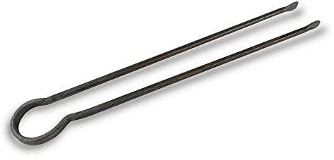 Pince à bois modèle acier forgé brut 50 cm | Accessoire pour entretien poêle à bois barbecue chaudière cheminée feu | Pour braises bûches charbon de bois | Esthétique solide | Kibros 4SC0050PI