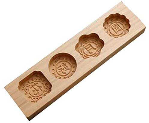 ZEALMAX Moule à gâteau de lune/pâtisserie en bois, moules à pâtisserie traditionnels chinois, moules à pâtisserie DIY, C