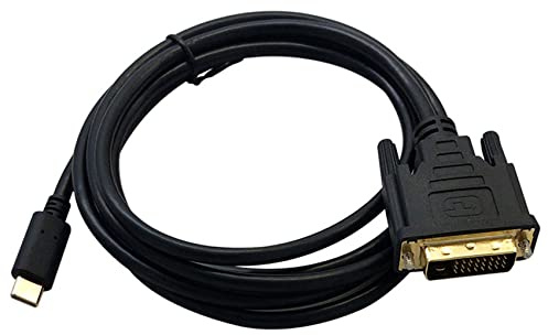 Uthållighet USB TYP C till DVI-kabel USB typ C till DVI 24+1 adapter 4K 30Hz (6FT/1,8M) för 3 för 2017/2016 Pro