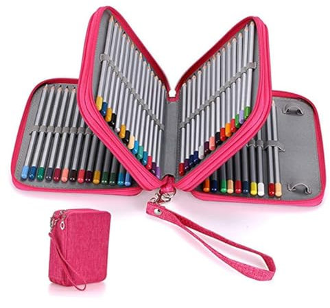 AUTSUPPL Oxford Cloth Pencil Case for School Organized Pen Bag Stationery Bag Water Resistant Design