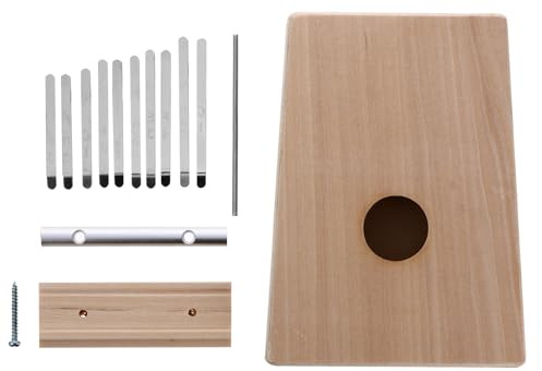 ifundom 10-Töniges Selbstgemacht Daumenklavier aus Kiefernholz und Sperrholz Handbemalte Handzeichnung für Kinder zum Kreativen Spielen und Musizieren
